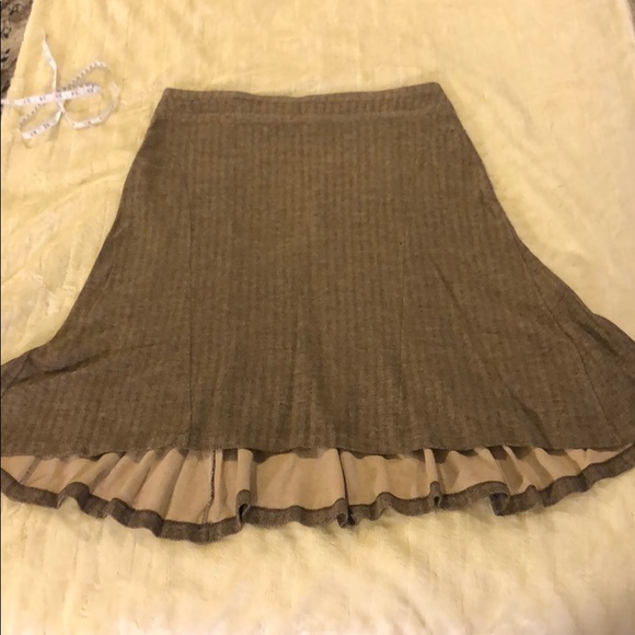Banana Republic Dresses & Skirts - Banana Republic brown herringbone pattern skirt 14